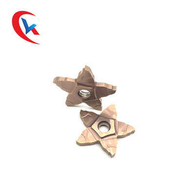 Larghezza scanalatura pentagonale su 5 lati 1,0-3,0 mm Soluzioni per la lavorazione del tagliente Inserti per scanalatura in metallo duro
