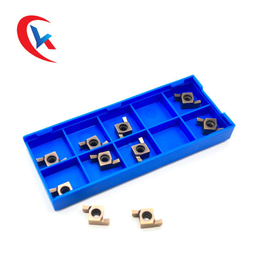 Inserti per scanalatura in metallo duro con rivestimento in bronzo Confezione da 10 parti di utensili ad alta precisione 9GR HRA 91.8