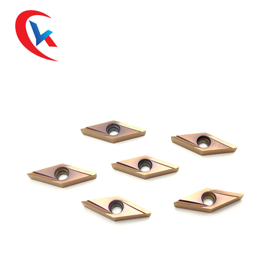 Inserzioni di finitura del carburo di tungsteno della lama VBGT 110302 R-Y Bronze Wear-Resistant Coating HRA 91,8 di CNC