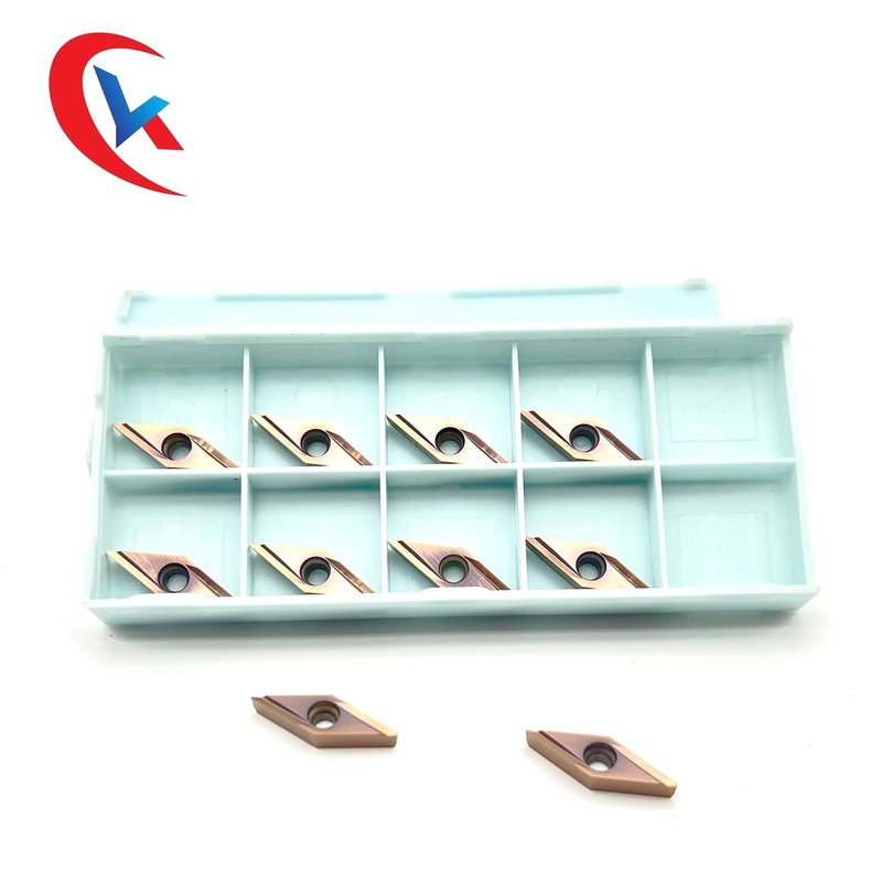 Inserzioni di finitura del carburo di tungsteno della lama VBGT 110302 R-Y Bronze Wear-Resistant Coating HRA 91,8 di CNC
